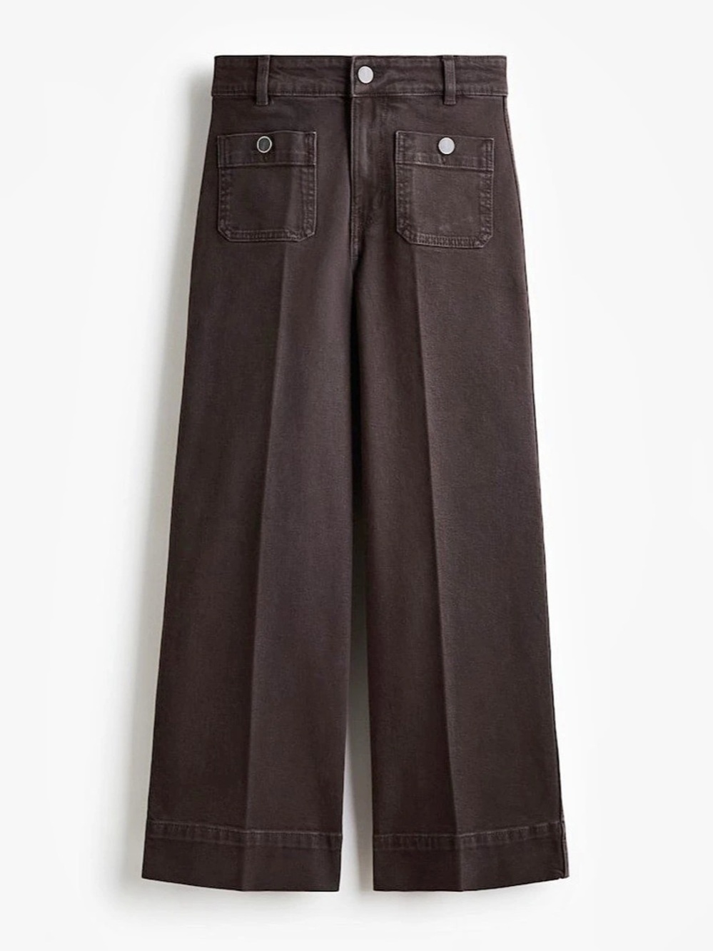 H&M Wide High Ankle Jeans Brown Medium NWT